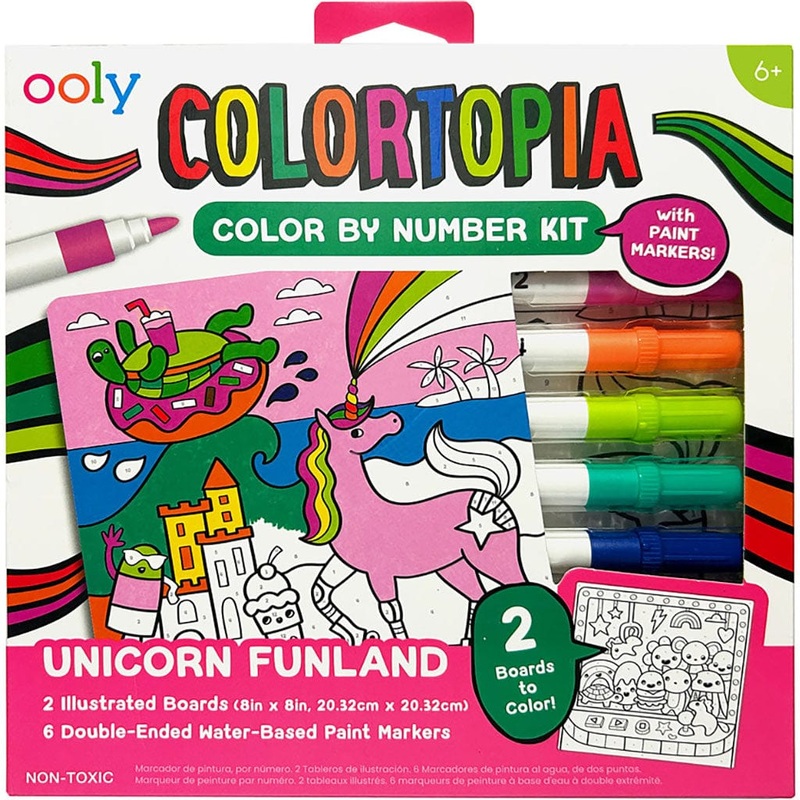 Colortopia Color By Number Paint Marker Kit – Unicorn Funland