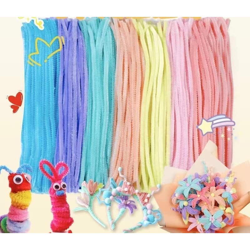 20-Piece Colorful Pipe Cleaner Flexible Wired Twisting Sticks for Multipurpose and DIY Crafts & Decorations