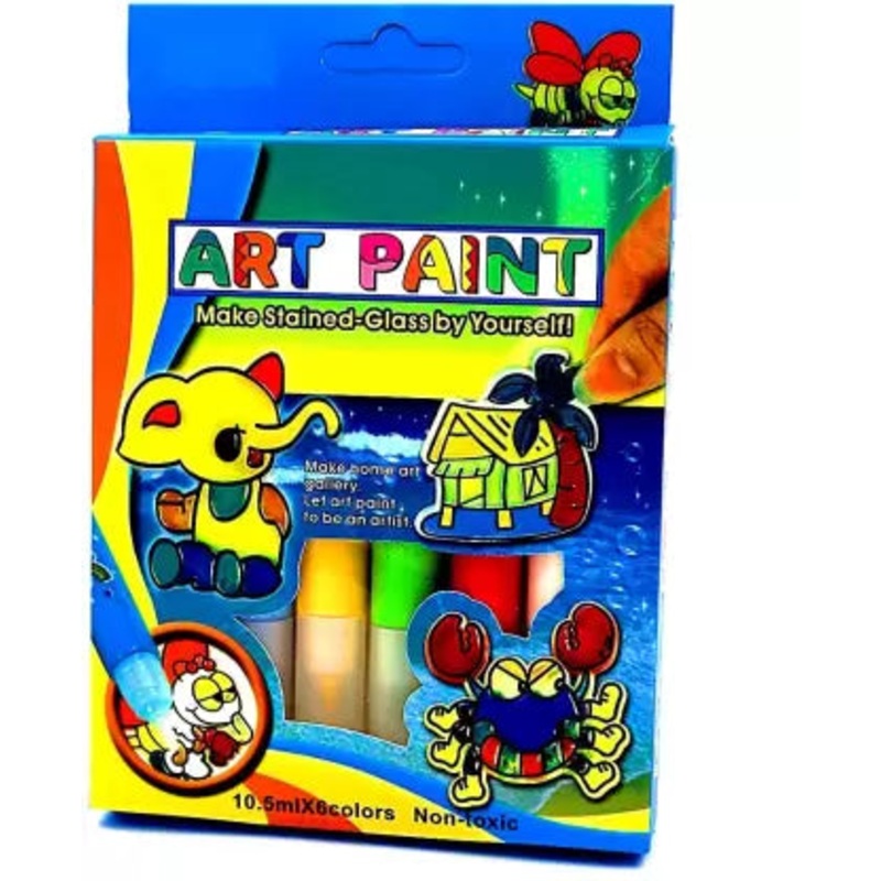 6 Pcs Colors Medium Point Nib Art Pen Transparent Art Pens DIY Arts & Crafts Kit for Children