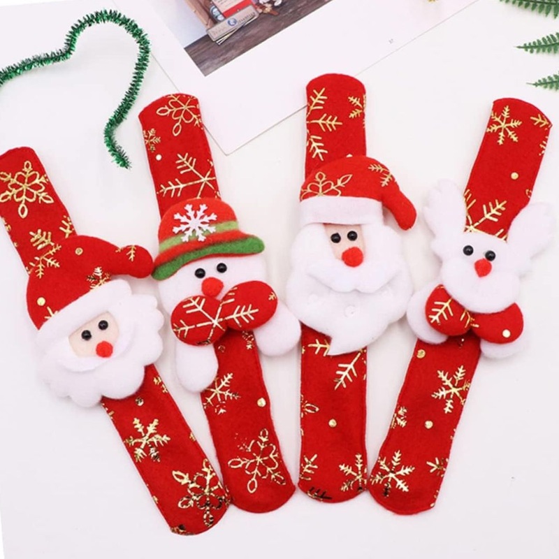 Christmas Design Soft Plush Slap Band for Kids (1pc)