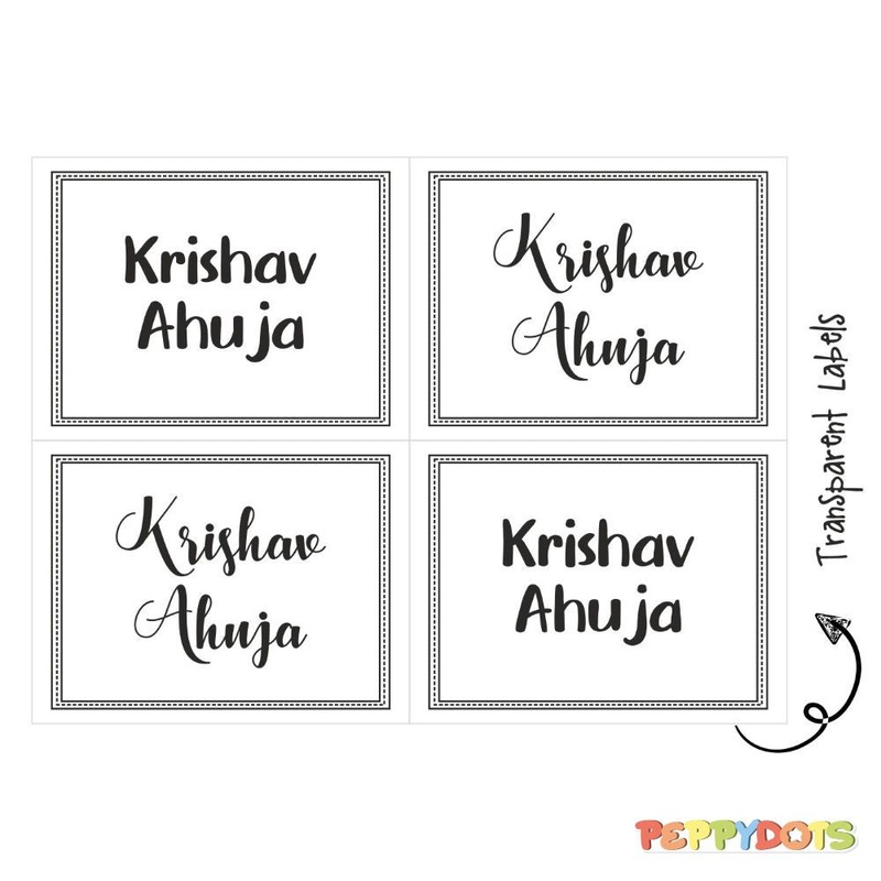Transparent Labels – Plain – Pack of 72 Tags – (PREPAID ONLY)