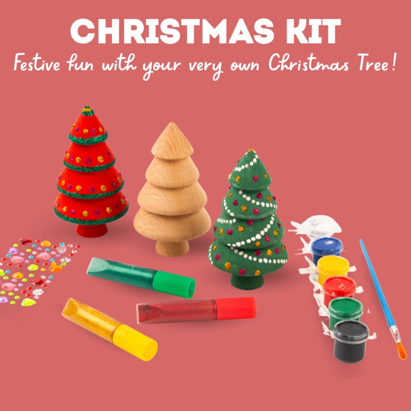 Wooden Diy Christmas Tree for Kids Age 3+