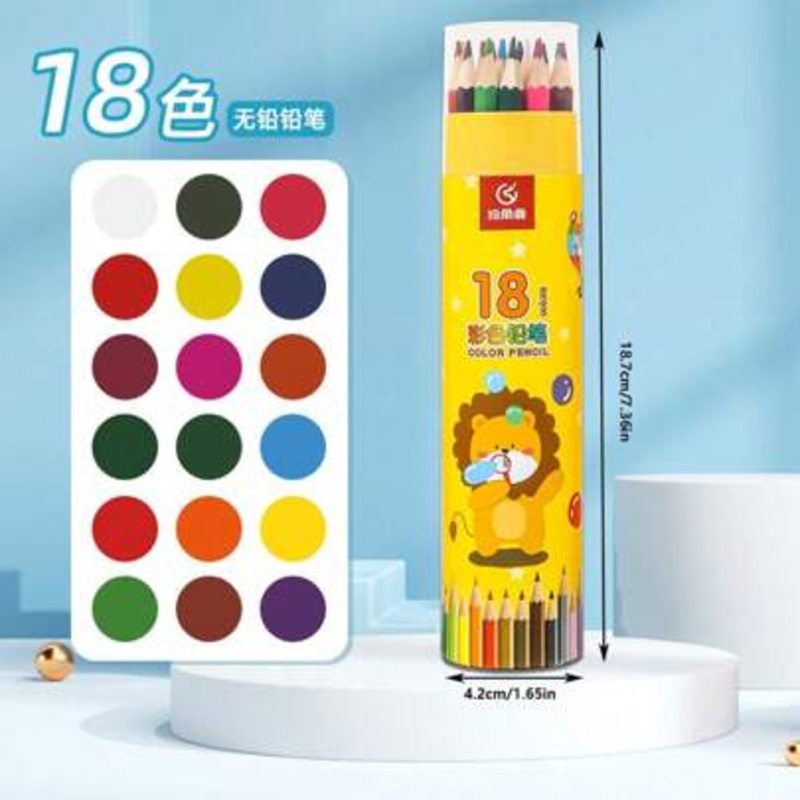 Animal Design Color Pencils – 18 Piece Set