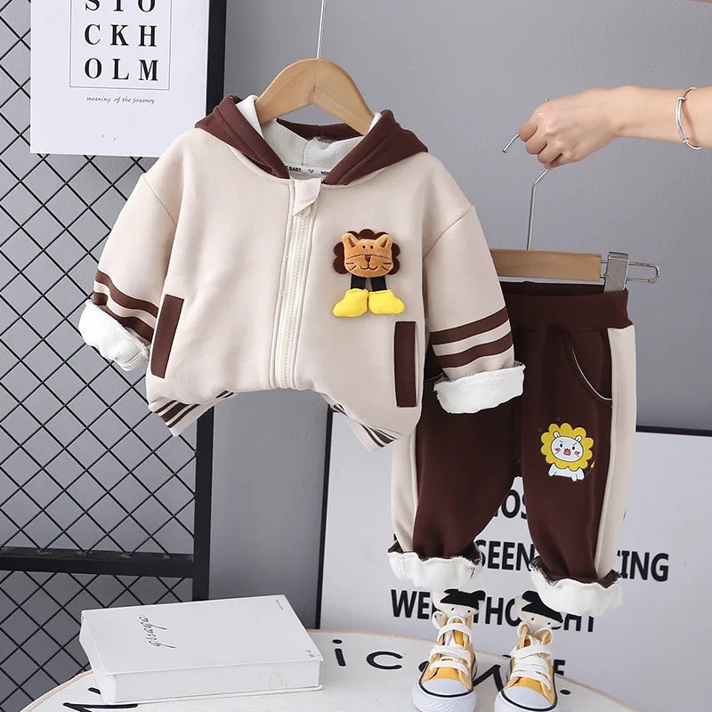 Animal Theme Hoodie Track Suit for Toddler