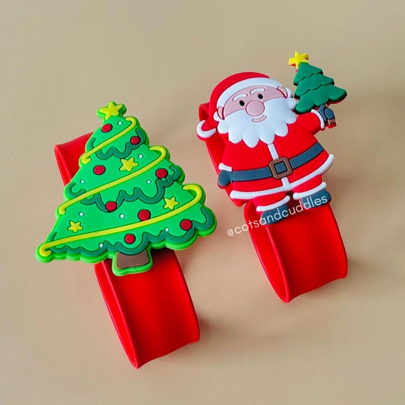Christmas Themed Slap Band for Kids (Random Design) (1pc)