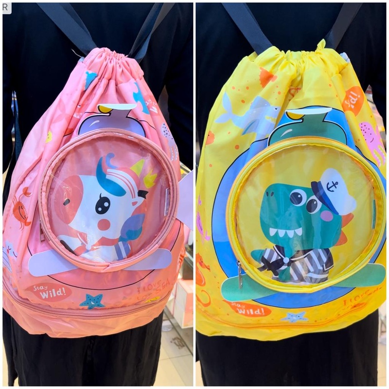 Dino and Unicorn Themed Swimming Backpack – Perfect for The Pool or Beach