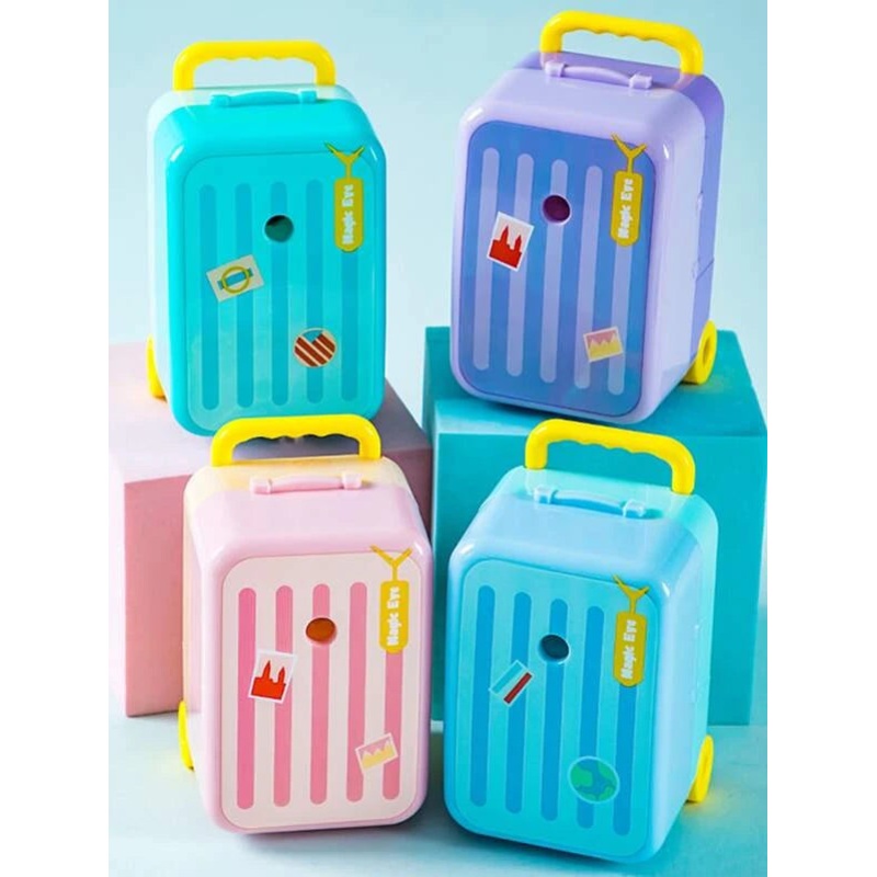 Trolley Bag Shaped Random Pencil Sharpener for Kids