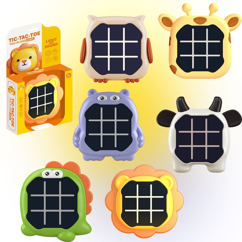 3-in-1 Electronic Tic Tac Toe & Memory Game  Portable Handheld Puzzle Console (Random Colour)