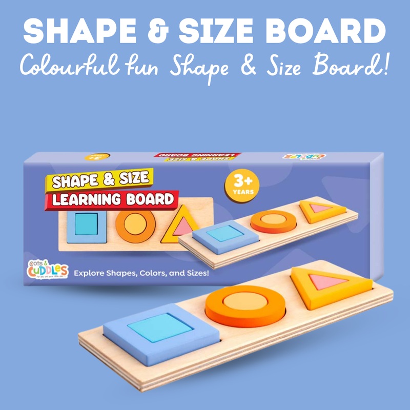 Wooden Shape and Size Learning Board