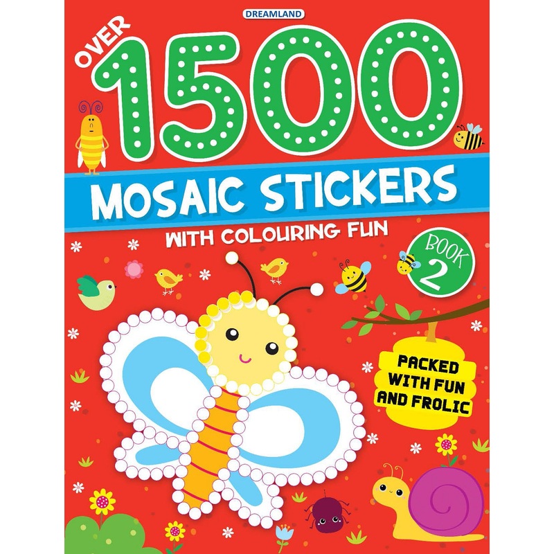 1500 Mosaic Stickers Book 2 with Colouring Fun  – Sticker Book for Kids Age 4 – 8 years