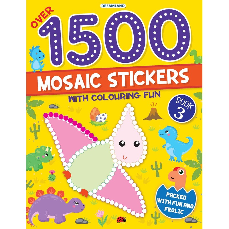 1500 Mosaic Stickers Book 3 with Colouring Fun  – Sticker Bok for Kids Age 4 – 8 years