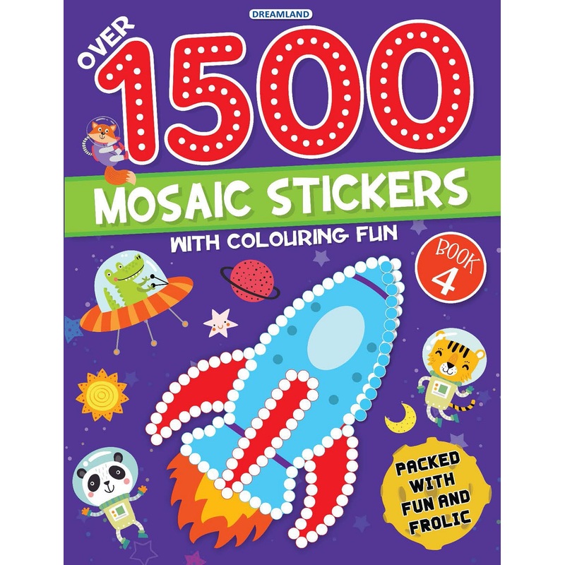 1500 Mosaic Stickers Book 4 with Colouring Fun  – Sticker Book for Kids Age 4 – 8 years