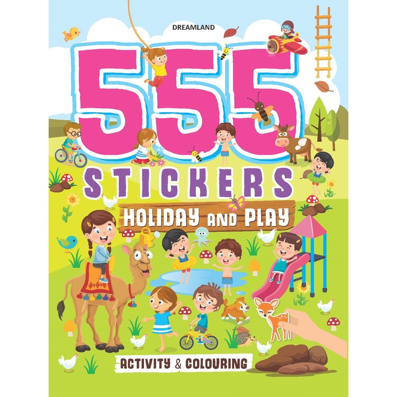 555 Stickers, Holiday and Play Activity and Colouring Book