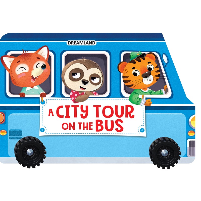 A City Tour on the Bus – A Shaped Picture Board book with Wheels