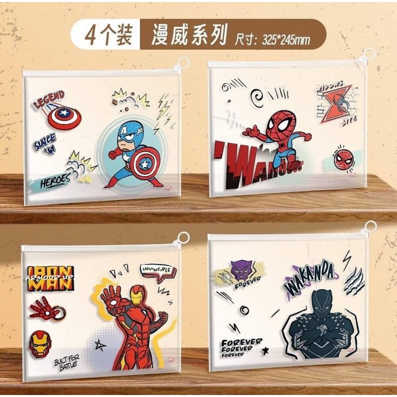Cartoon Theme Transparent A4 Folder Pouch