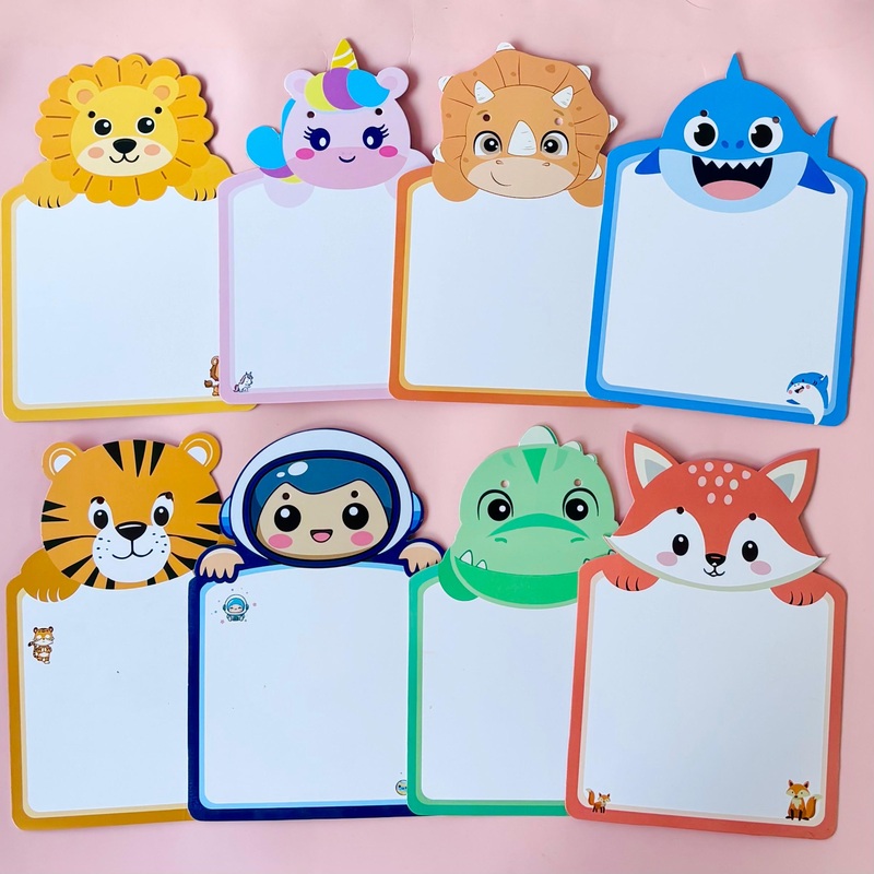 Animal Design Write and Wipe Board for Kids (1pc)