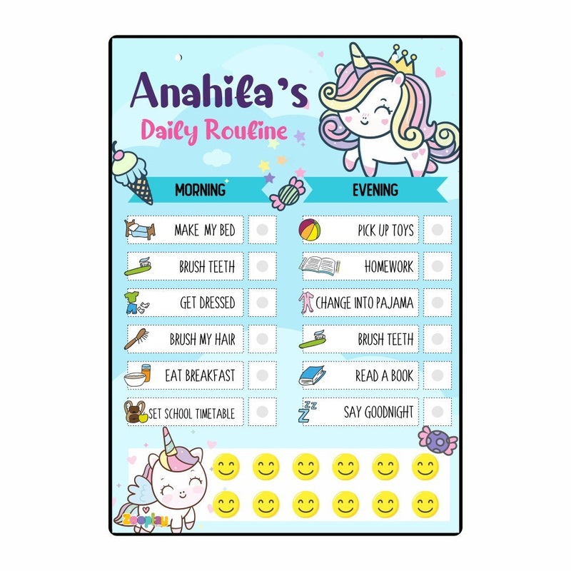 Daily Reward Chart Personalised Unicorn Sparkle (PREPAID ONLY)
