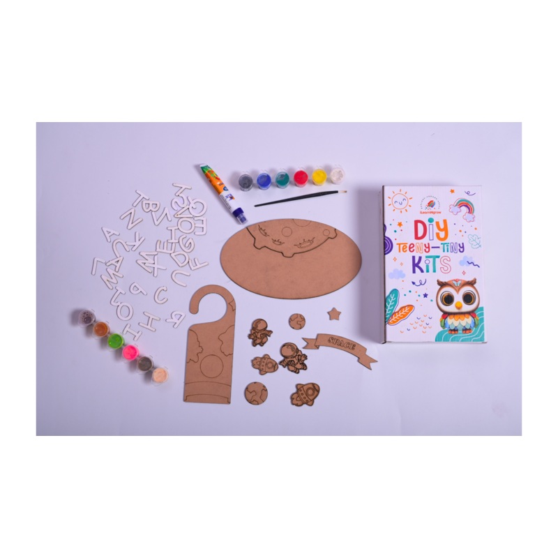 Teeny Tiny Space Theme Name Plate and Door Knob (5 Set) (PREPAID ONLY)