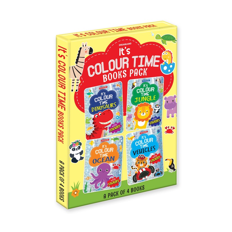 It’s Colour Time Books Pack- A Pack of 4 Books  :  Children Drawing, Painting & Colouring Book for Kid