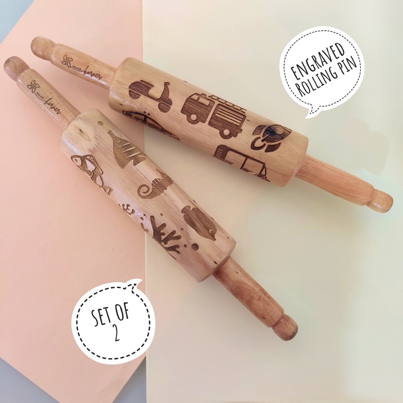 Rolling Pin Combo (Vehicle & Dino)  Set of 2
