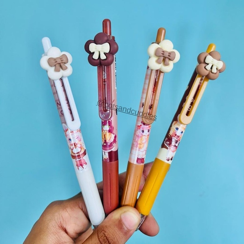 Whimsical Blooms: Bow-on-Flower Themed Ball Pen for Kids 1pc