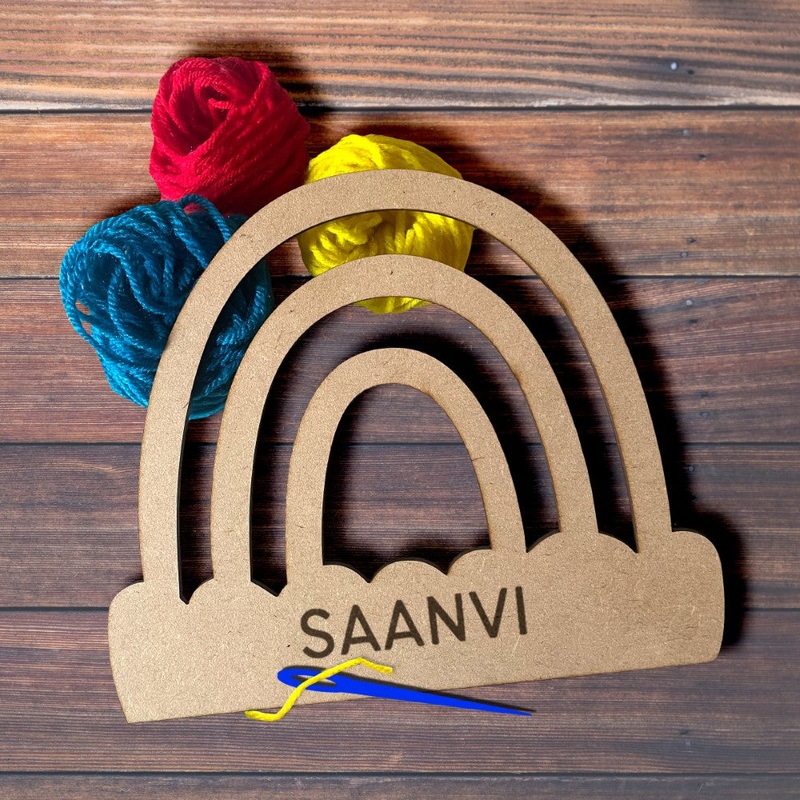 DIY Rainbow Yarn Craft Kit – Personalised (PREPAID)