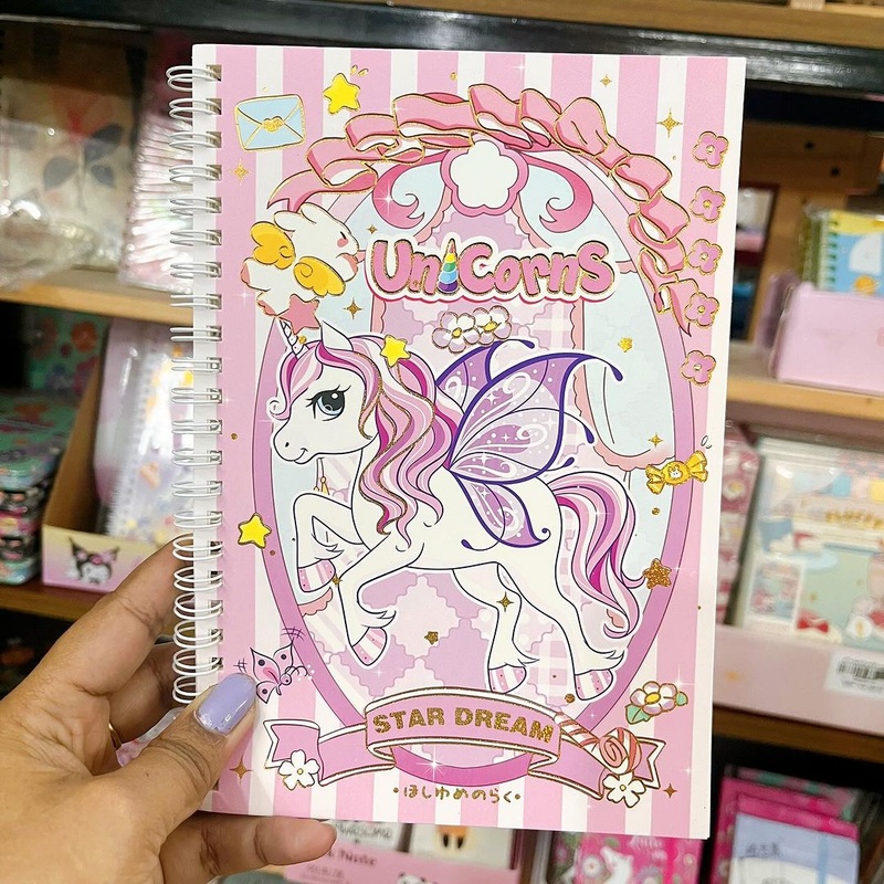 Cute Unicorn Design Spiral Diary For Kids