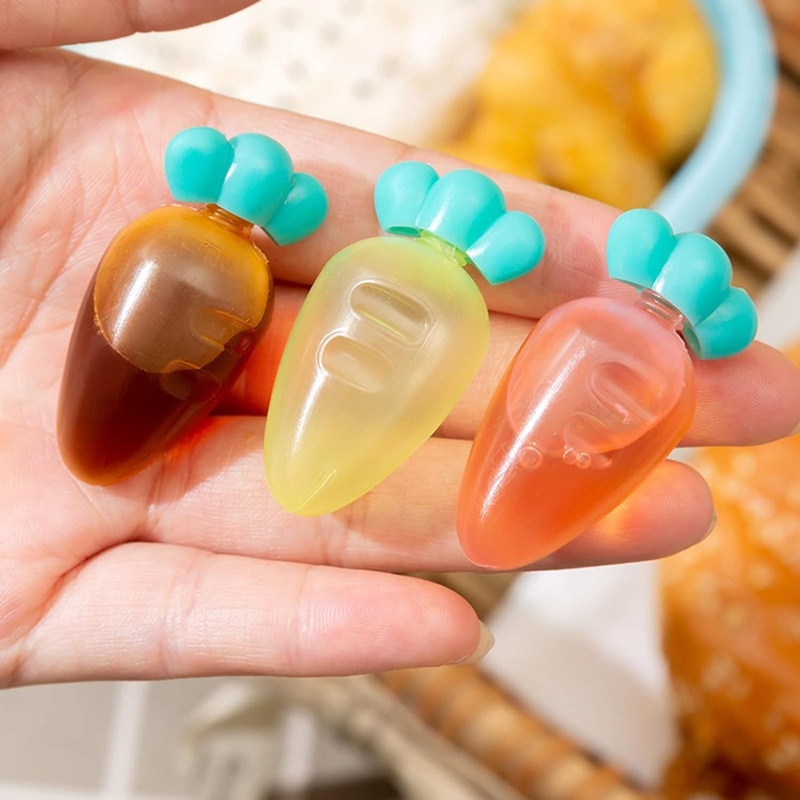 Carrot Design Mini Portable Sauce Bottles – Pack of 6
