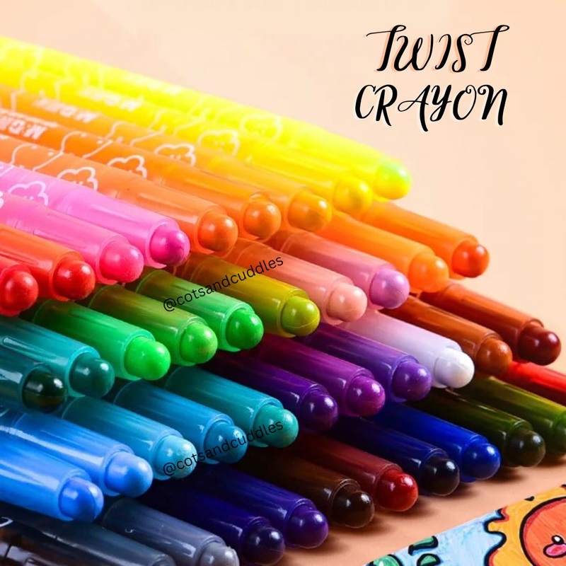 Colorful Creations: 12/24 Rotating Crayons for Kids’ Artistic Adventures Big