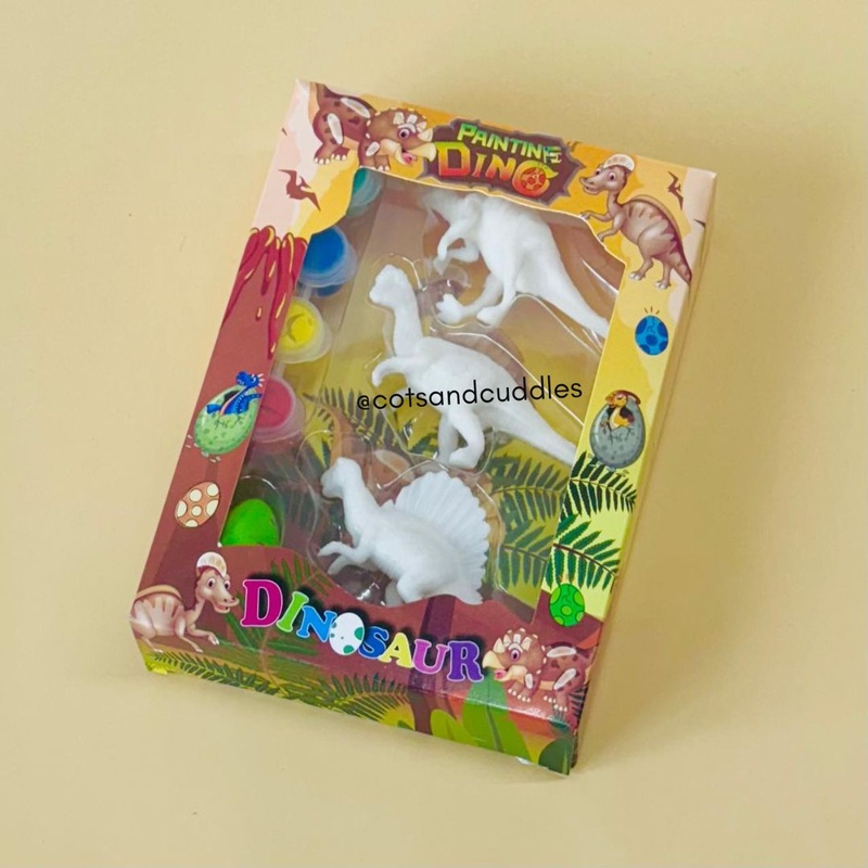 3pc DIY Dinosaur Model with 4 Watercolor Paints