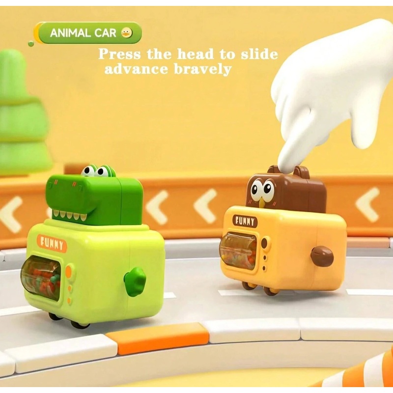Animal Design Press-and-Go Toy for Kids 1 pc
