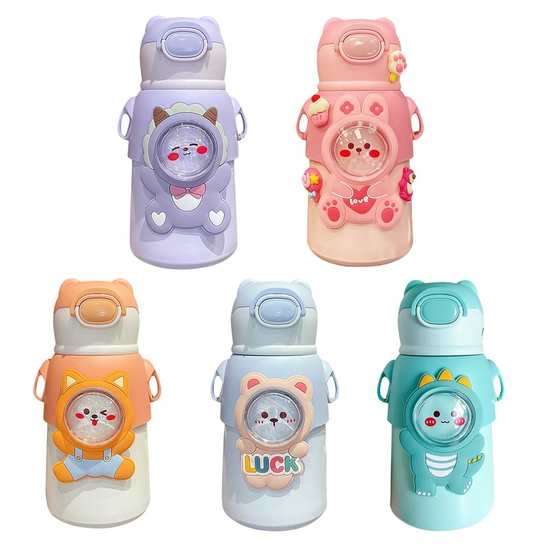Cute Animal Shape Insulated Vacuum Flask Water Bottle for Kids – 520ml