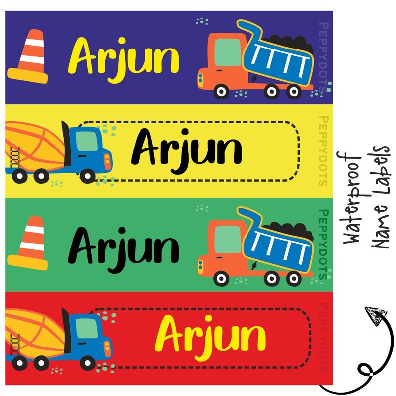 Waterproof Labels – CONSTRUCTION VEHICLES – PREPAID ONLY