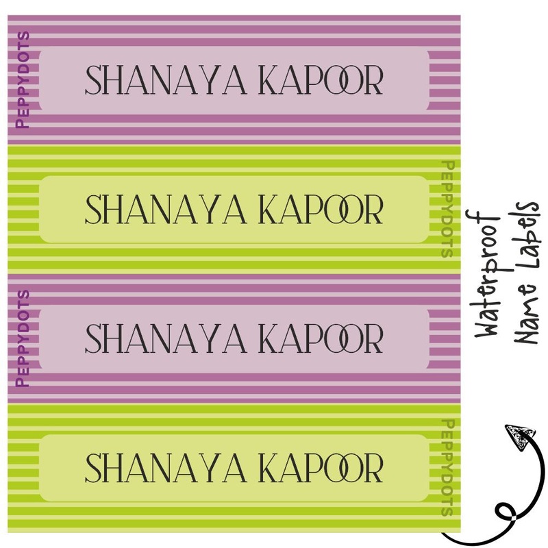 Waterproof Labels – STRIPES – Pack of 88 labels – PREPAID ONLY