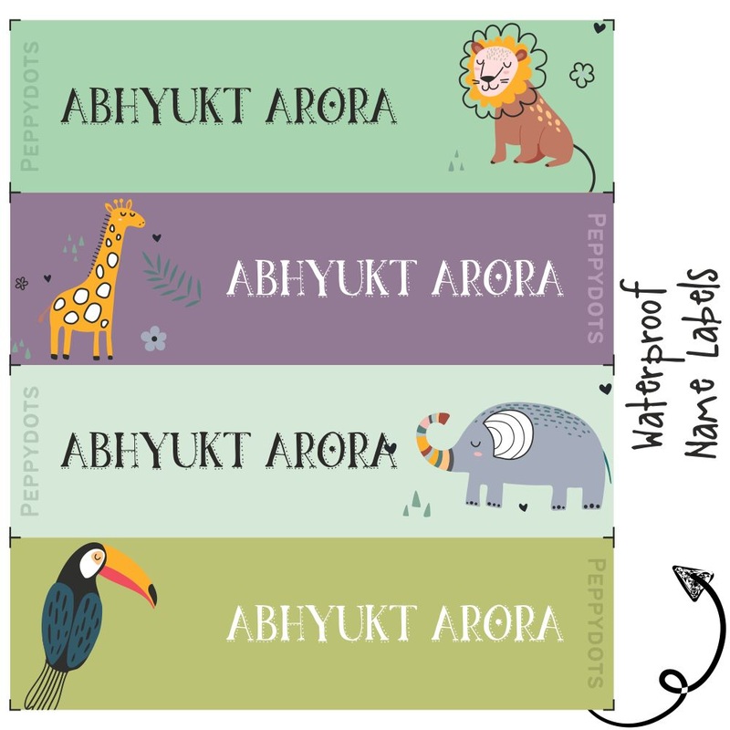 Waterproof Labels – WILD LIFE – Pack of 88 labels – PREPAID ONLY