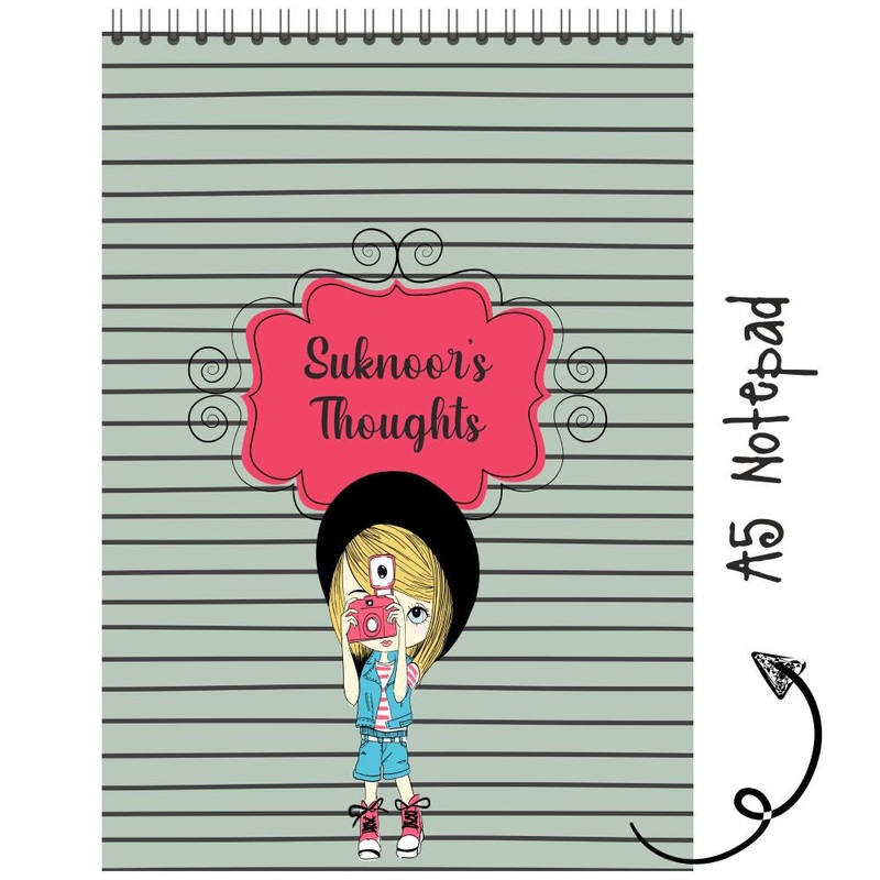 Personalised Notepad – Camera Girl – (PREPAID ORDER)