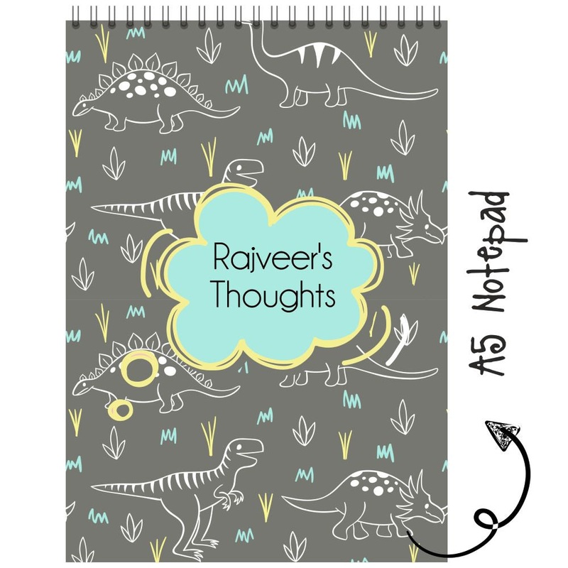 Personalised Notepad – Dinosaurs – (PREPAID ORDER)