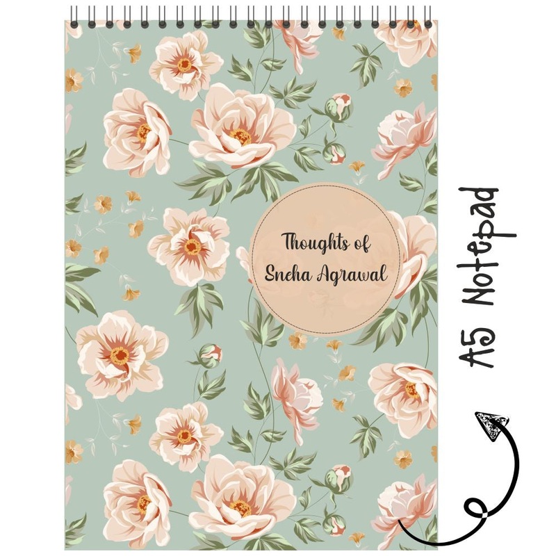 Personalised Notepad – Flower Garden – (PREPAID ORDER)