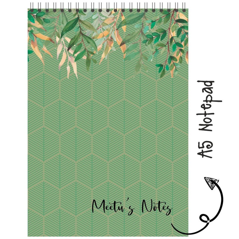 Personalised Notepad – Hexagonal Leaf – (PREPAID ORDER)