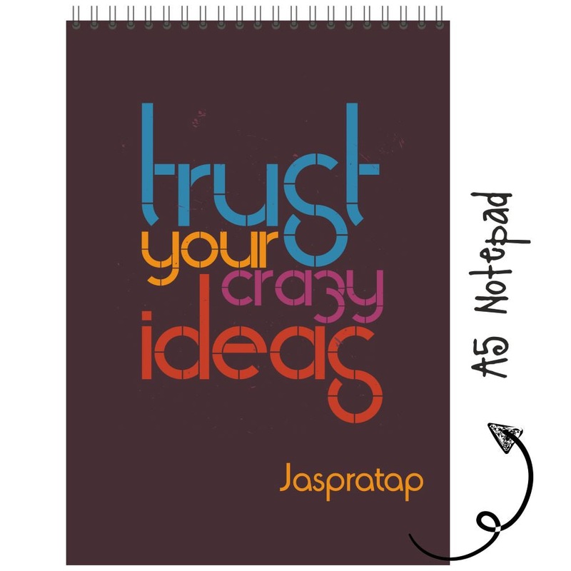 Personalised Notepad – Ideas Quote – (PREPAID ORDER)