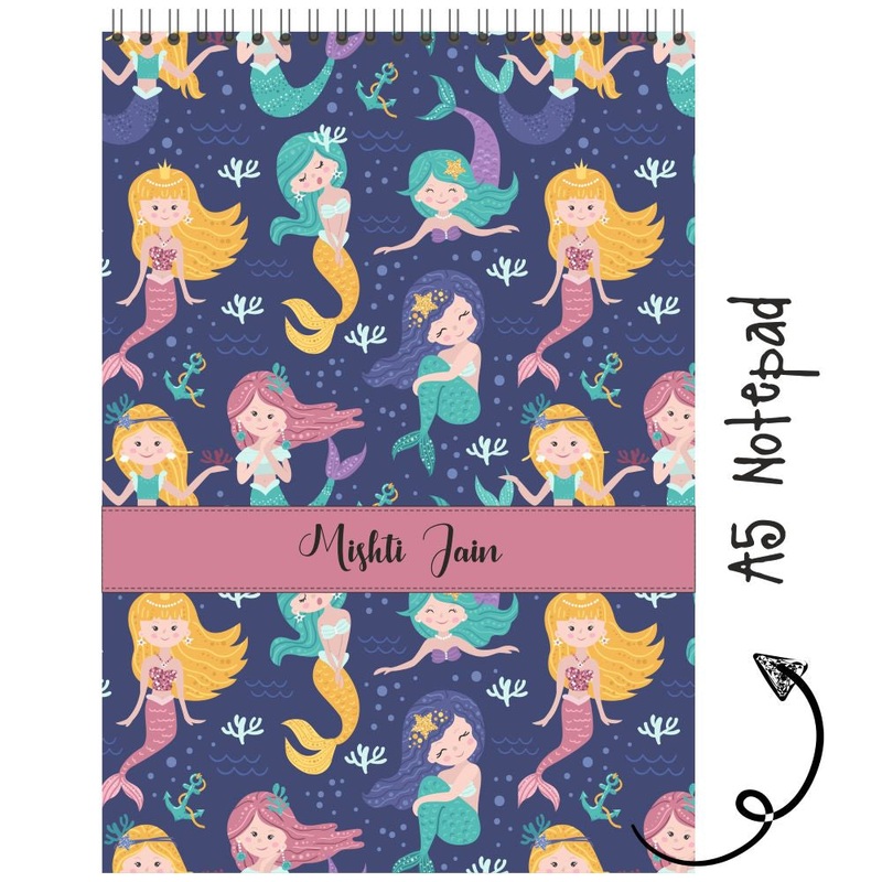 Personalised Notepad – Mermaid Pattern – (PREPAID ORDER)