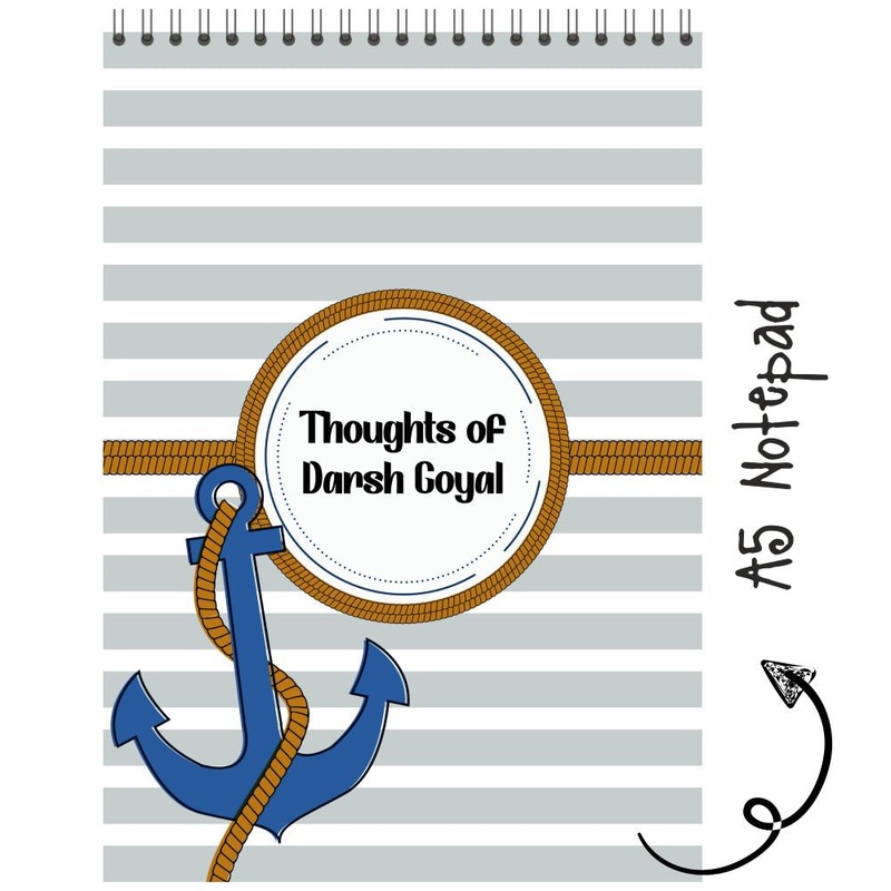Personalised Notepad – Nautical Stripes – (PREPAID ORDER)