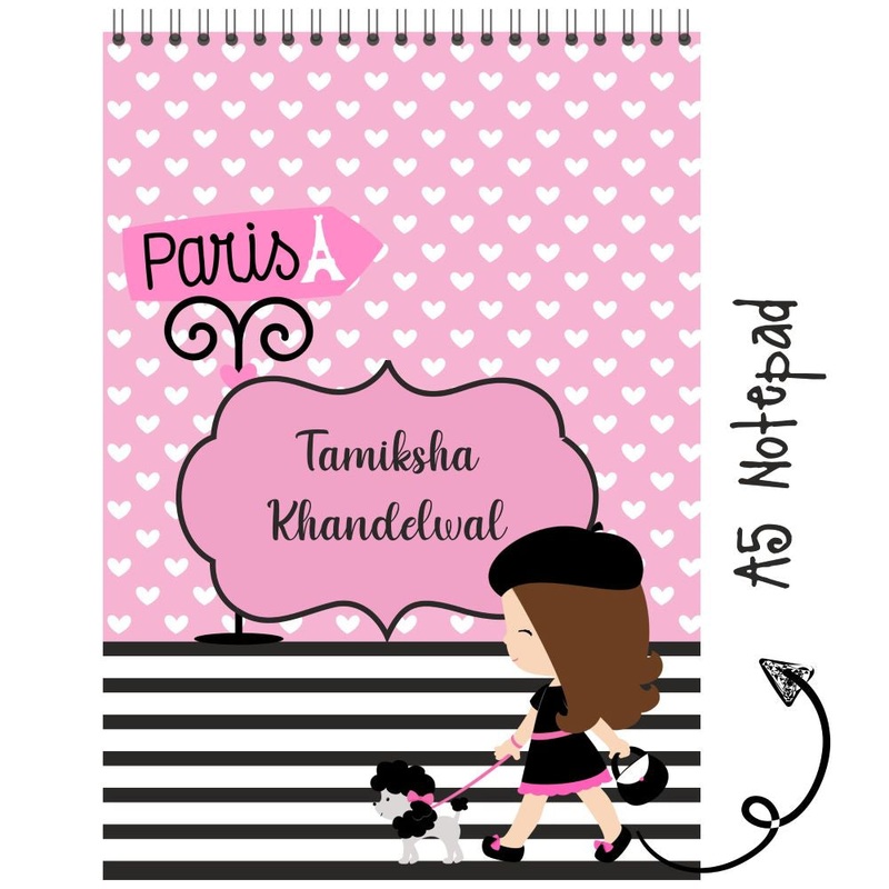 Personalised Notepad – Paris Dog – (PREPAID ORDER)