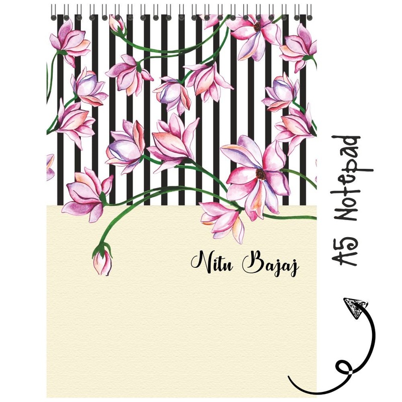 Personalised Notepad – Pink Tulip – (PREPAID ORDER)