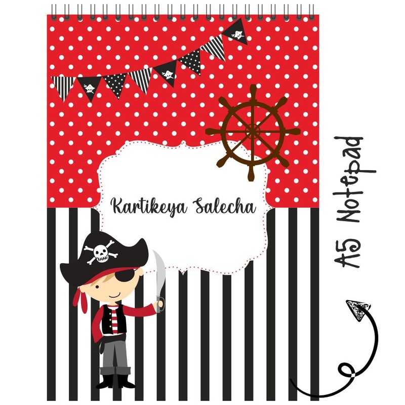 Personalised Notepad – Pirates – (PREPAID ORDER)
