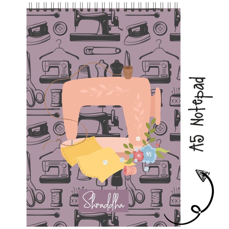 Personalised Notepad – Sewing Icon – (PREPAID ORDER)