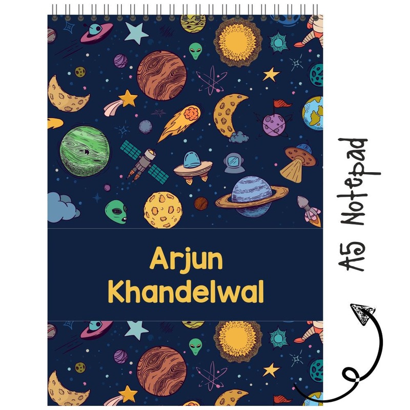 Personalised Notepad – Space Pattern – (PREPAID ORDER)
