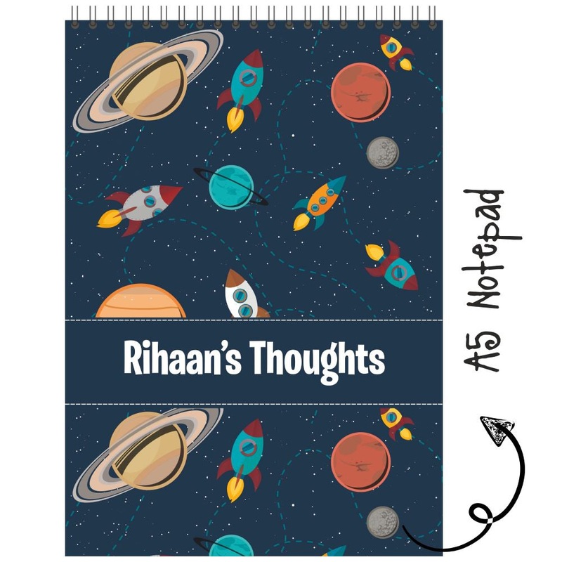 Personalised Notepad – Space – (PREPAID ORDER)