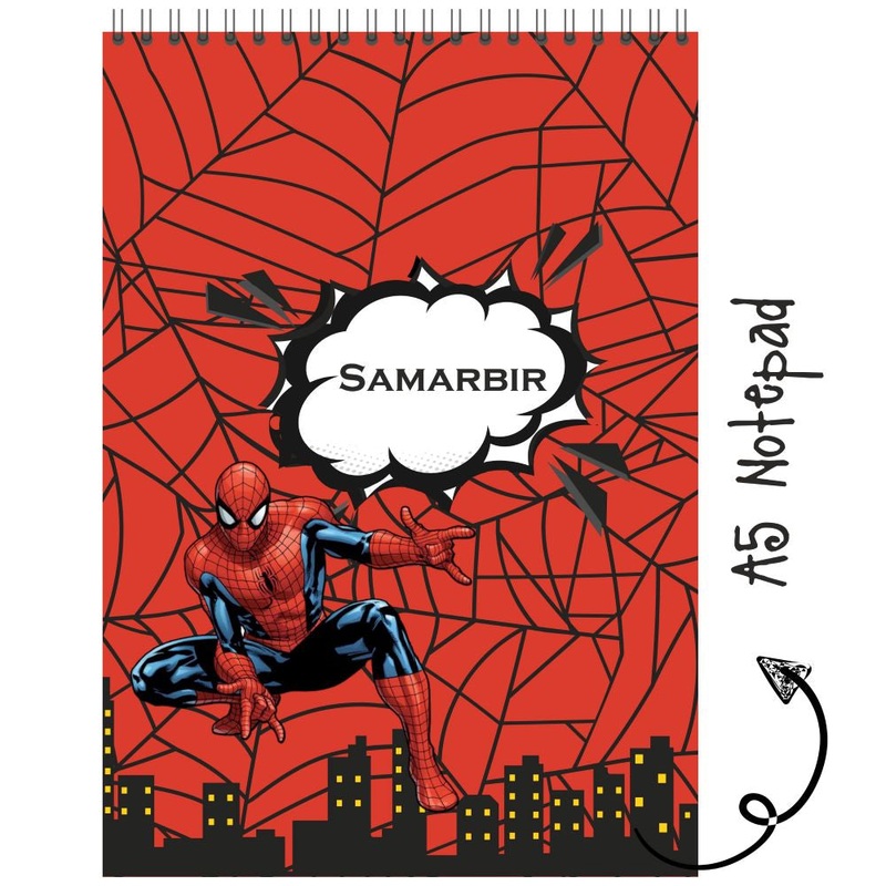 Personalised Notepad – Spiderman – (PREPAID ORDER)