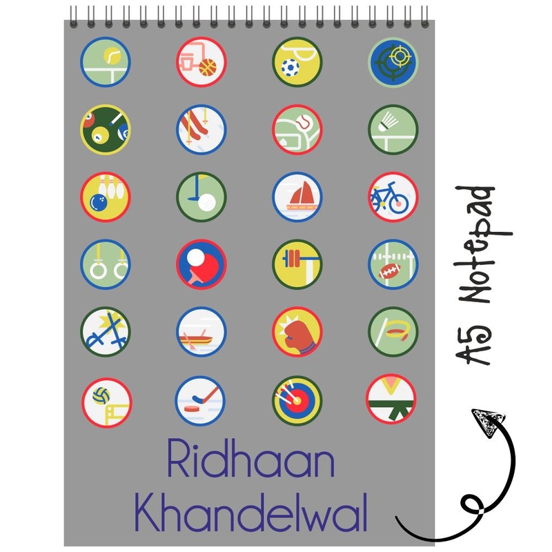 Personalised Notepad – Sports – (PREPAID ORDER)